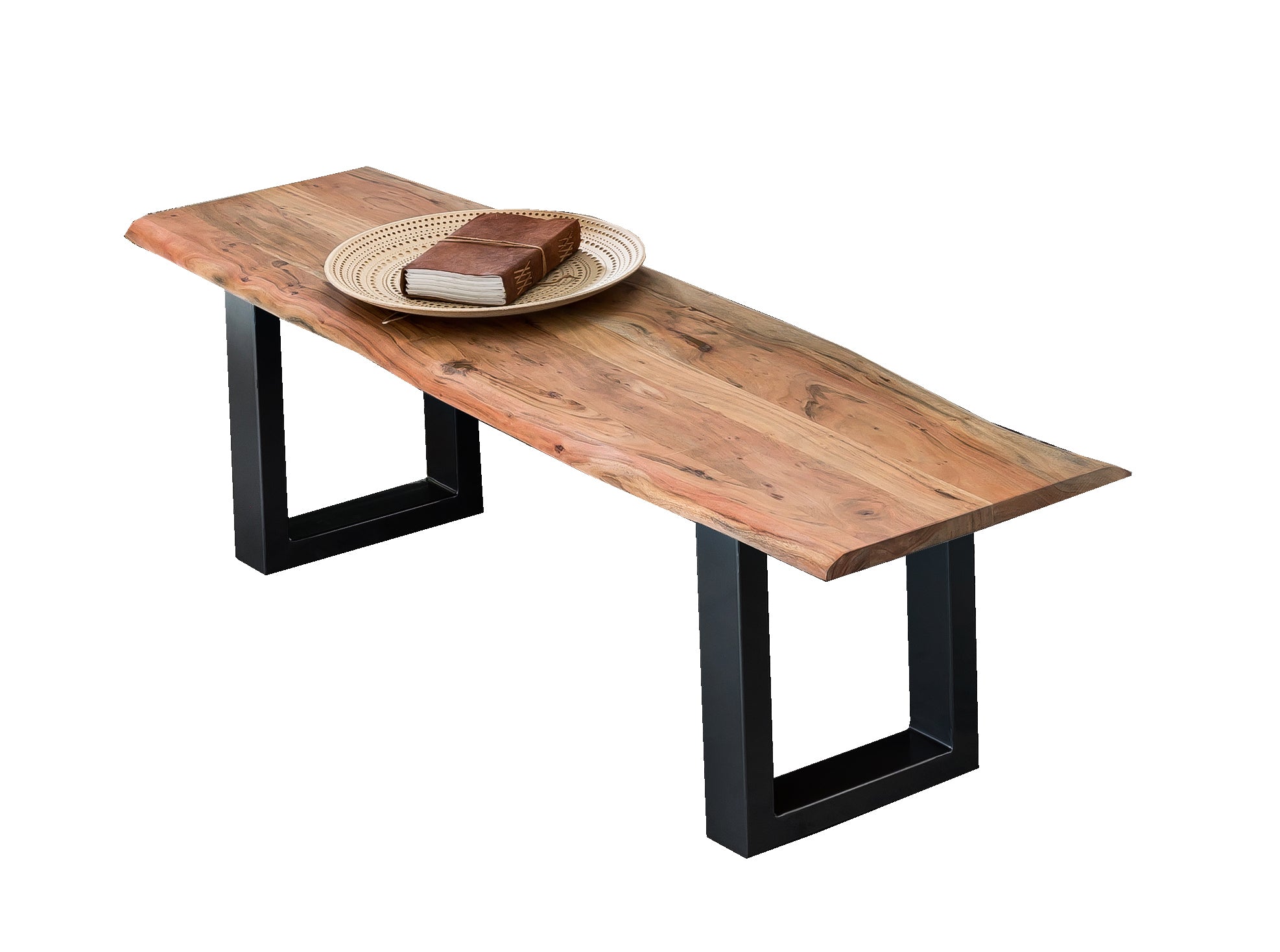 TABLES & CO Bank 150 cm, natur, Gestell schwarz – Bild 2