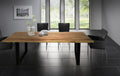 TABLES & CO Tisch 200 x 100 cm – Platte natur, Gestell schwarz lackiert – Bild 2