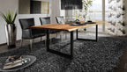 TABLES & CO Tisch 200 x 100 cm – Platte natur, Gestell schwarz lackiert – Bild 3