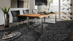 TABLES & CO Tisch 140 x 80 cm, Platte natur, Gestell silber – Bild 3