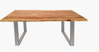 TABLES & CO Tisch 140 x 80 cm, Platte natur, Gestell silber – Bild 7