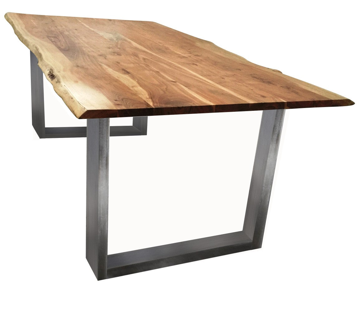 TABLES & CO Tisch 140 x 80 cm, Platte natur, Gestell silber – Bild 10