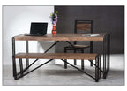 PANAMA Tisch 180 x 90 cm – Natur mit antikschwarz