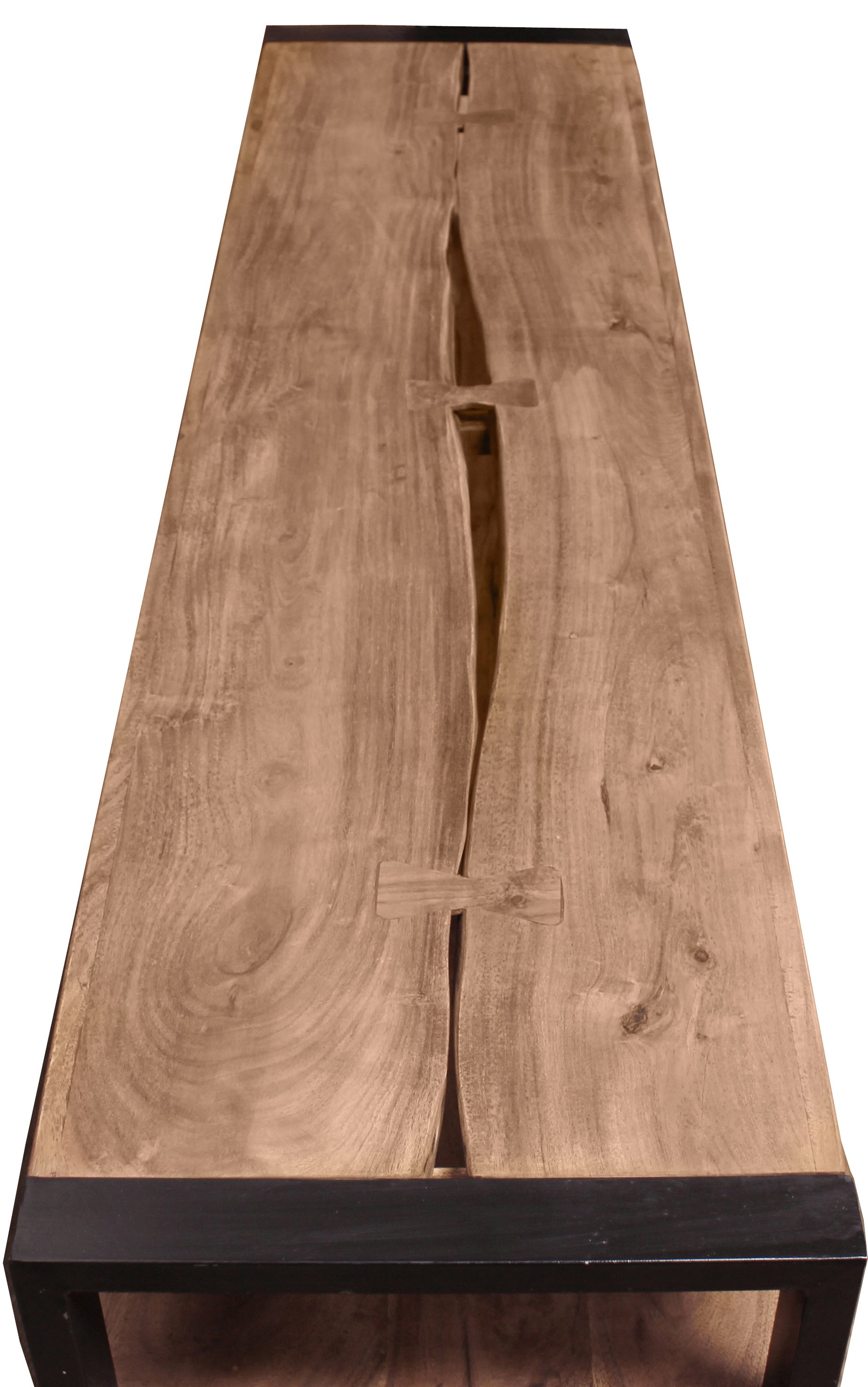NATURAL EDGE Lowboard – Natur und schwarz – Bild 3