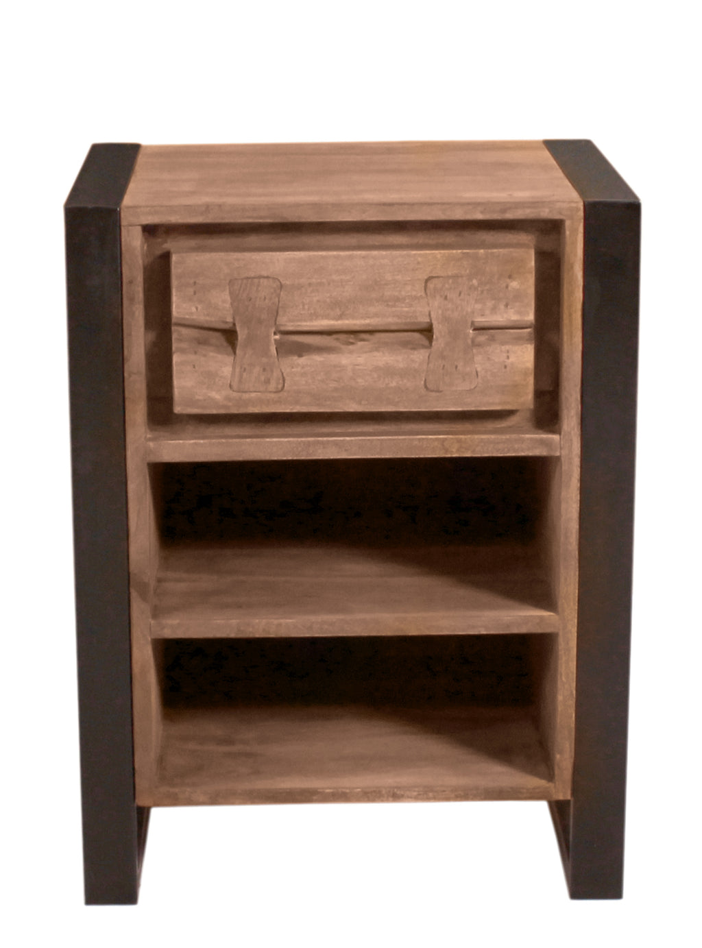 NATURAL EDGE Nachtkommode – Natur und schwarz – Bild 8