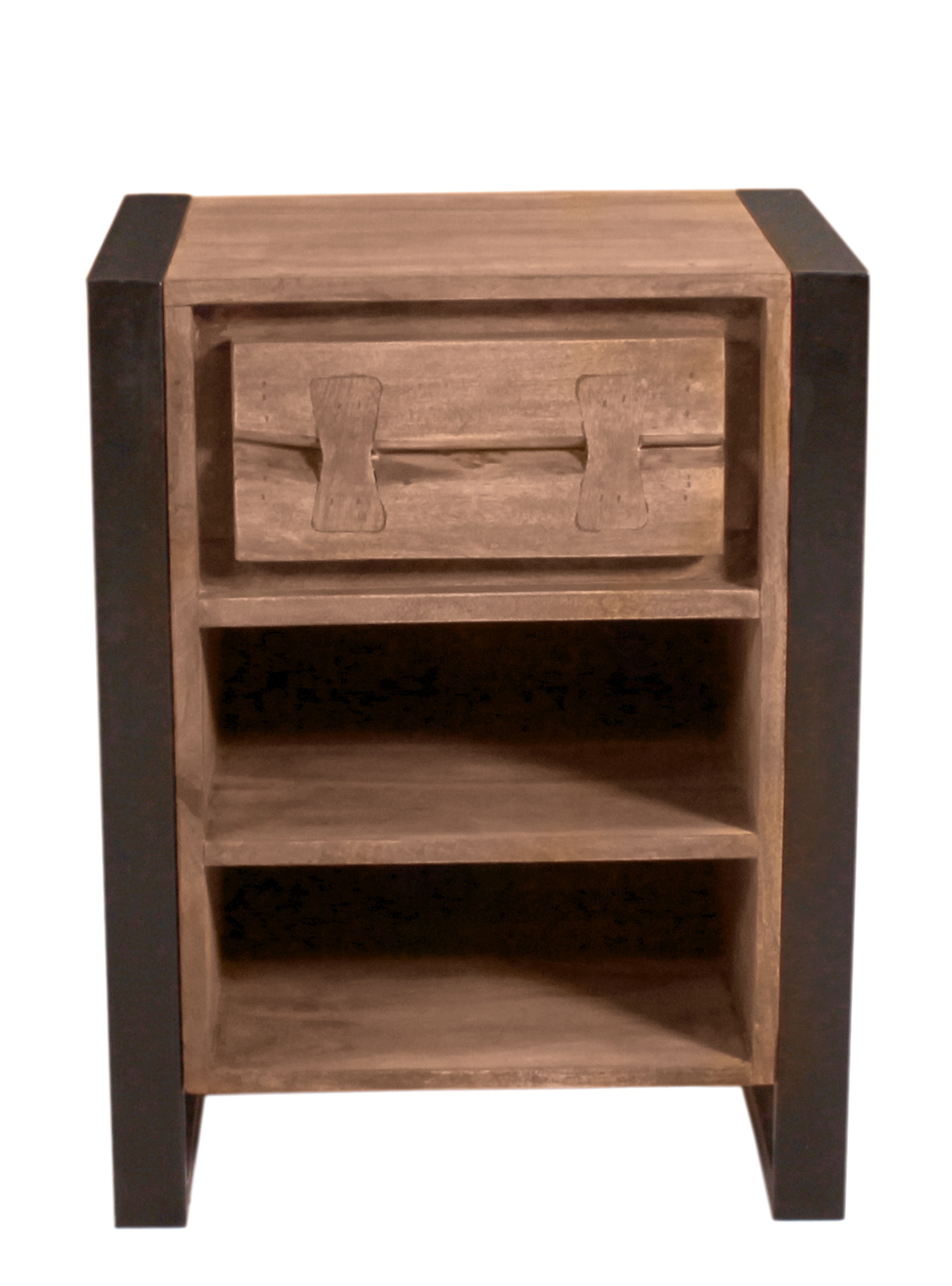 NATURAL EDGE Nachtkommode – Natur und schwarz – Bild 8