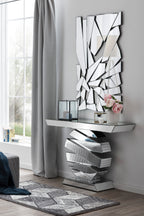 Sales Fever - Tisch aus MDF mit Spiegelglas, Sockel rund#