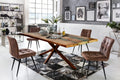 TABLES & CO Tisch 240x100 cm – Platte bunt, Gestell antikbraun
