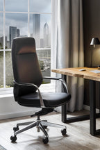 Sales Fever - Bürostuhl Kunstleder-Optik schwarz#