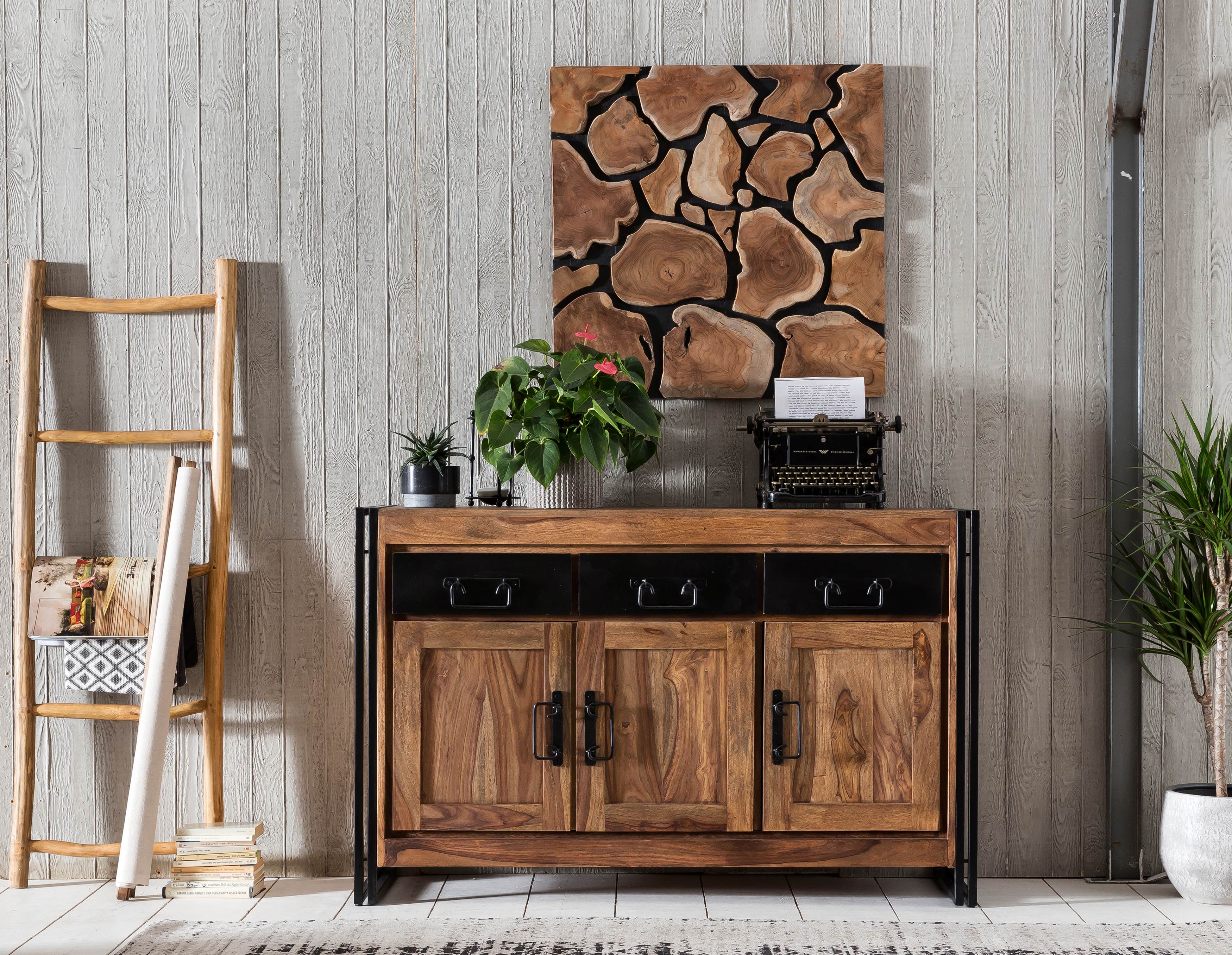 PANAMA Sideboard – Natur mit antikschwarz – Bild 4