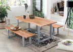 TABLES & CO Tisch 140 x 80 cm, Platte natur, Gestell silber – Bild 15