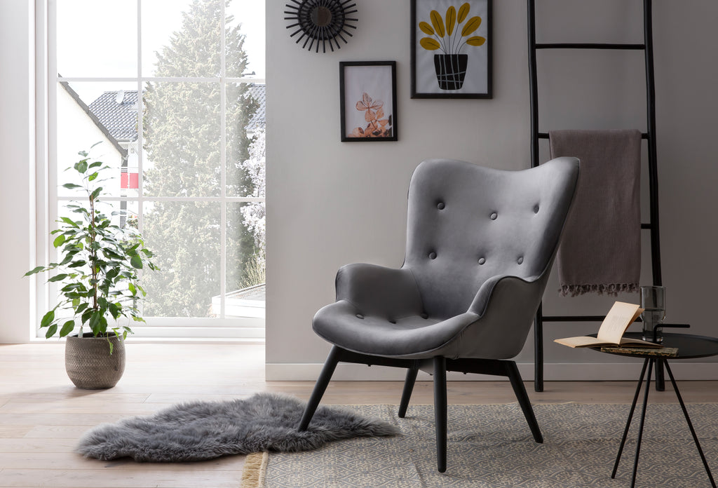 Sales Fever - Sessel Grau Samt#