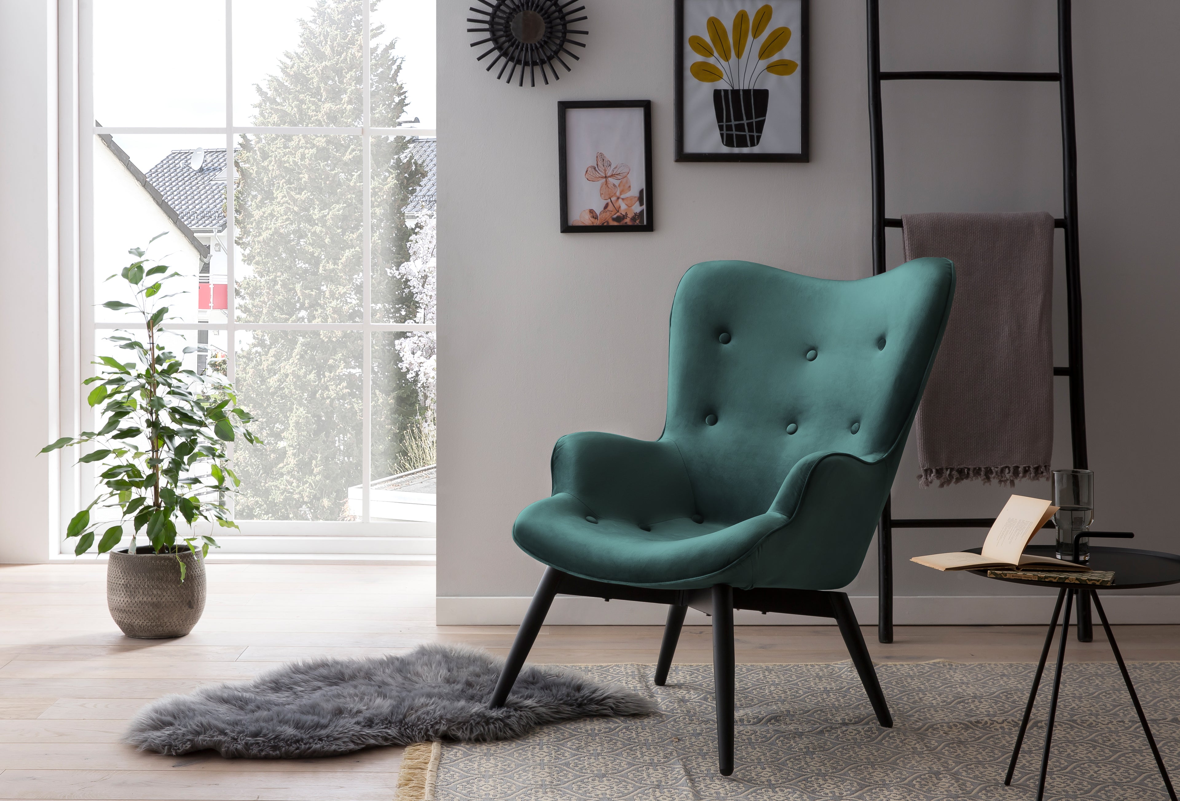 Sales Fever - Sessel Grün Samt#