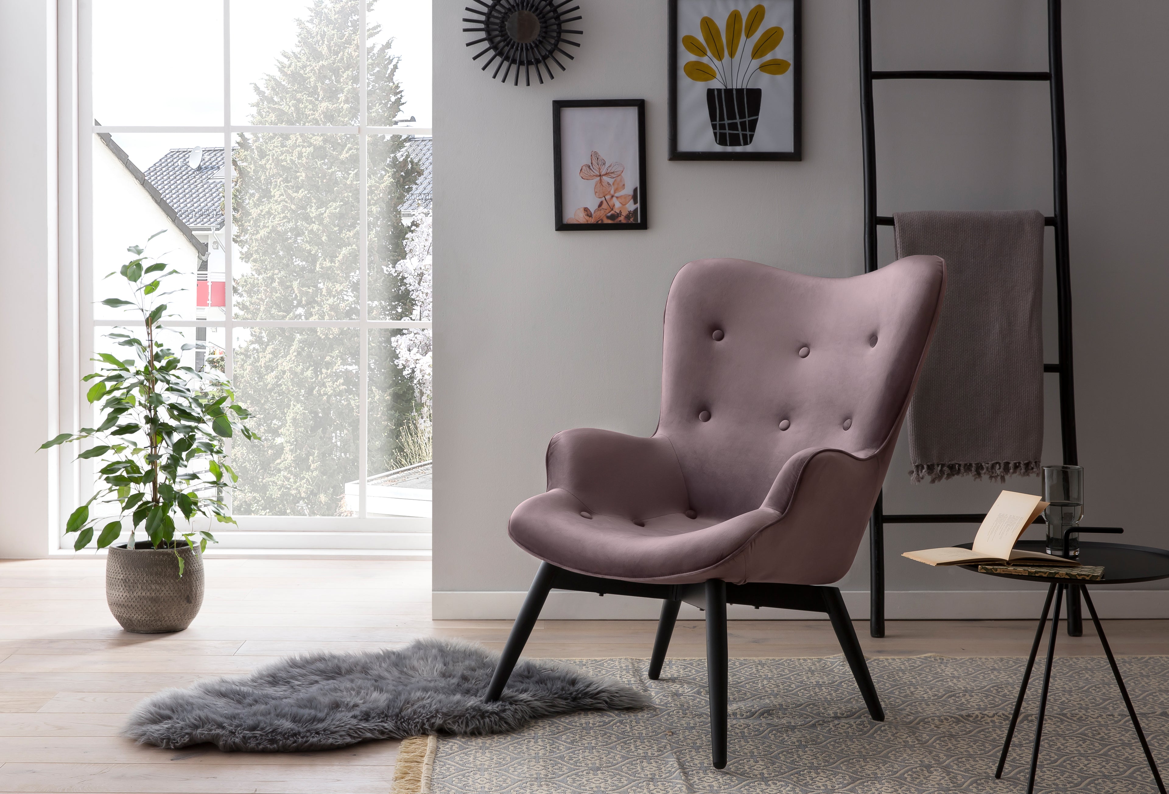 Sales Fever - Sessel Rose Samt#