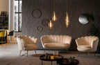 Sales Fever - Muschelsofa aus Samt Beige