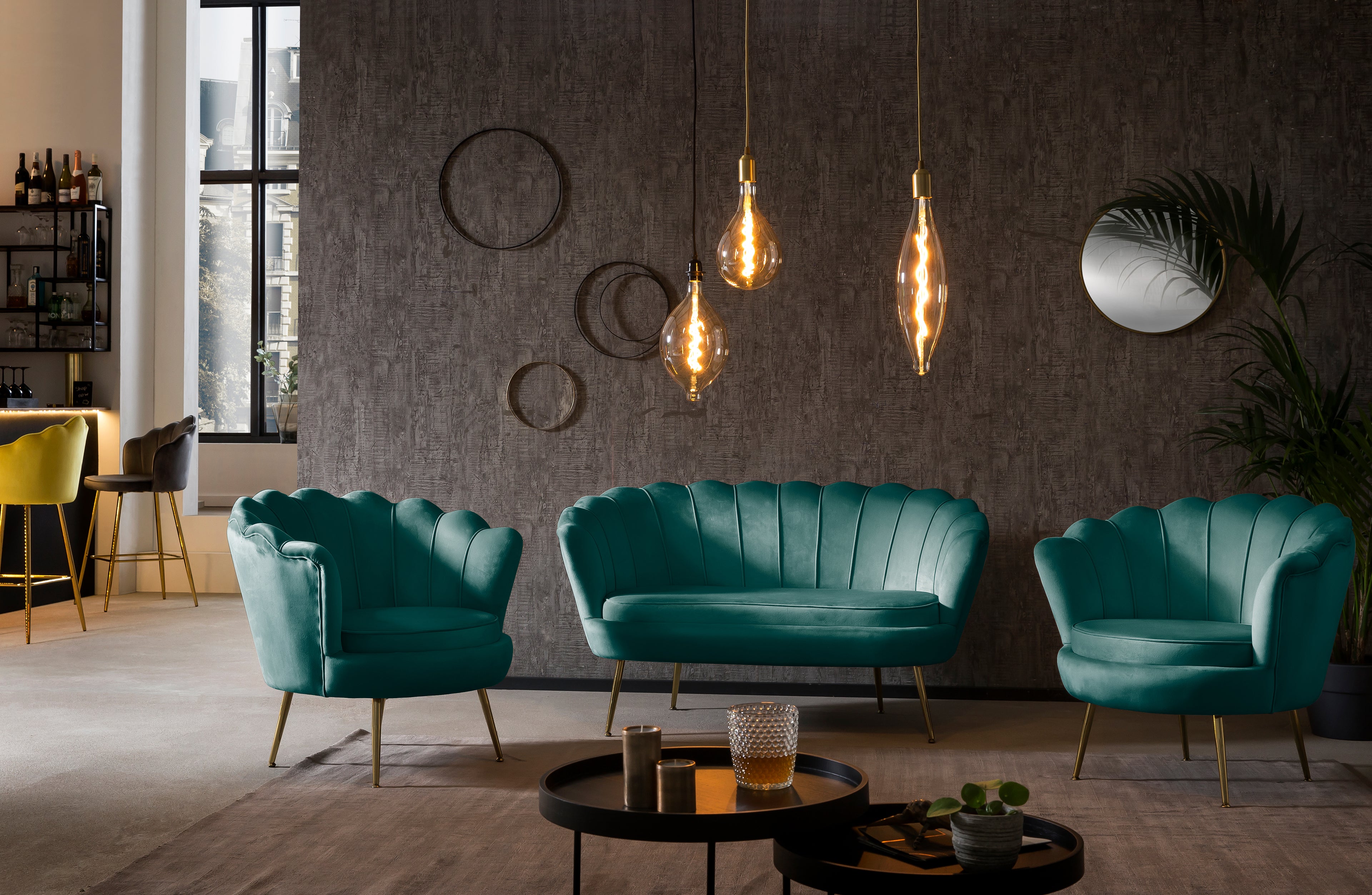 Sales Fever - Muschelsofa aus Samt Grün