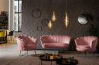 Sales Fever - Muschelsofa aus Samt Rose