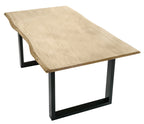 TABLES & CO Tisch 140 x 80 cm, Platte hell gekälkt, Gestell schwarz