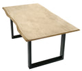 TABLES & CO Tisch 160 x 85 cm, Platte hell gekälkt, Gestell schwarz – Platte hell gekälkt, Gestell schwarz lackiert