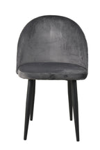 SIT&CHAIRS Stuhl, 2er-Set – Gestell schwarz, Bezug dunkelgrau