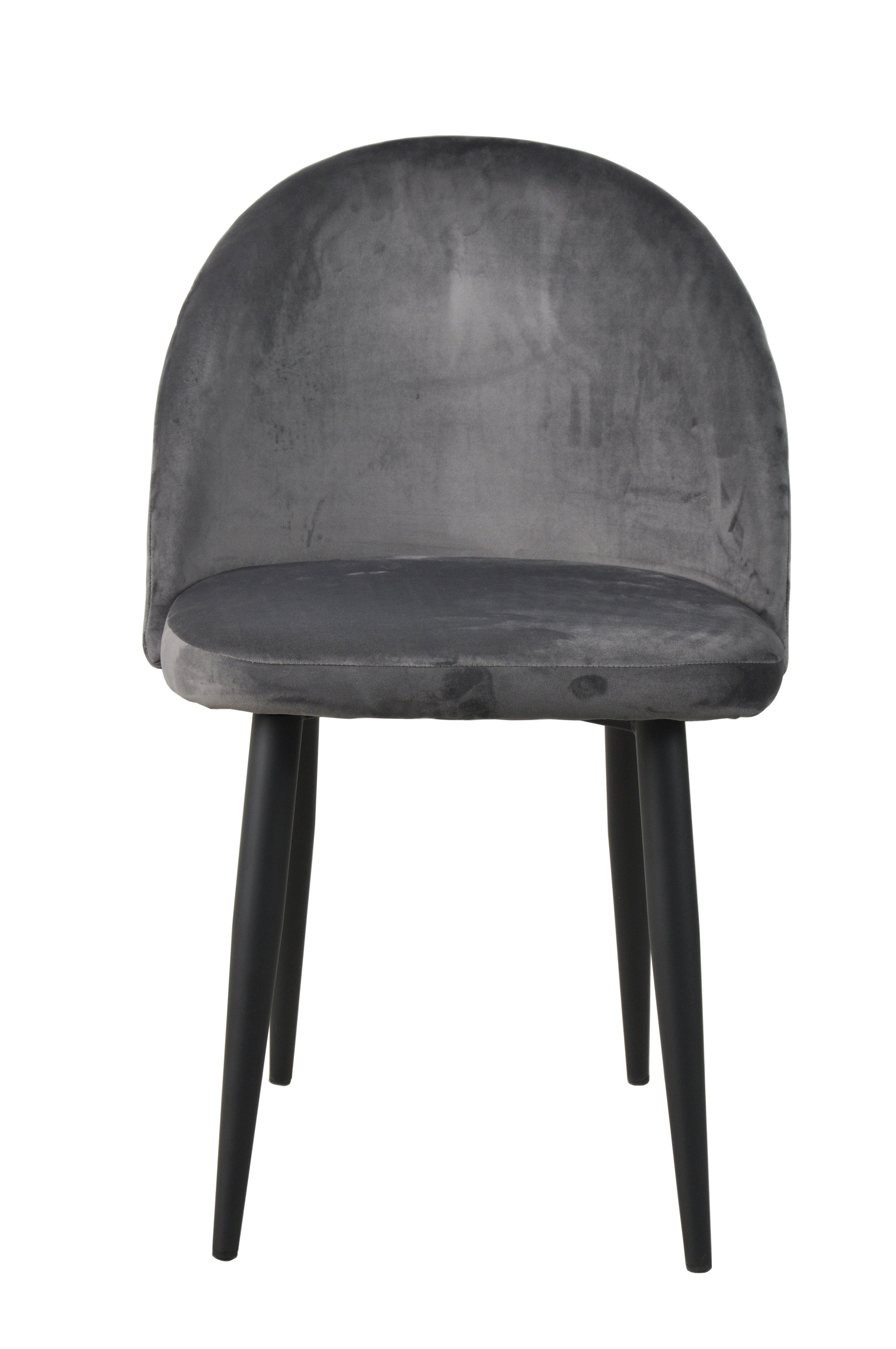 SIT&CHAIRS Stuhl, 2er-Set – Gestell schwarz, Bezug dunkelgrau