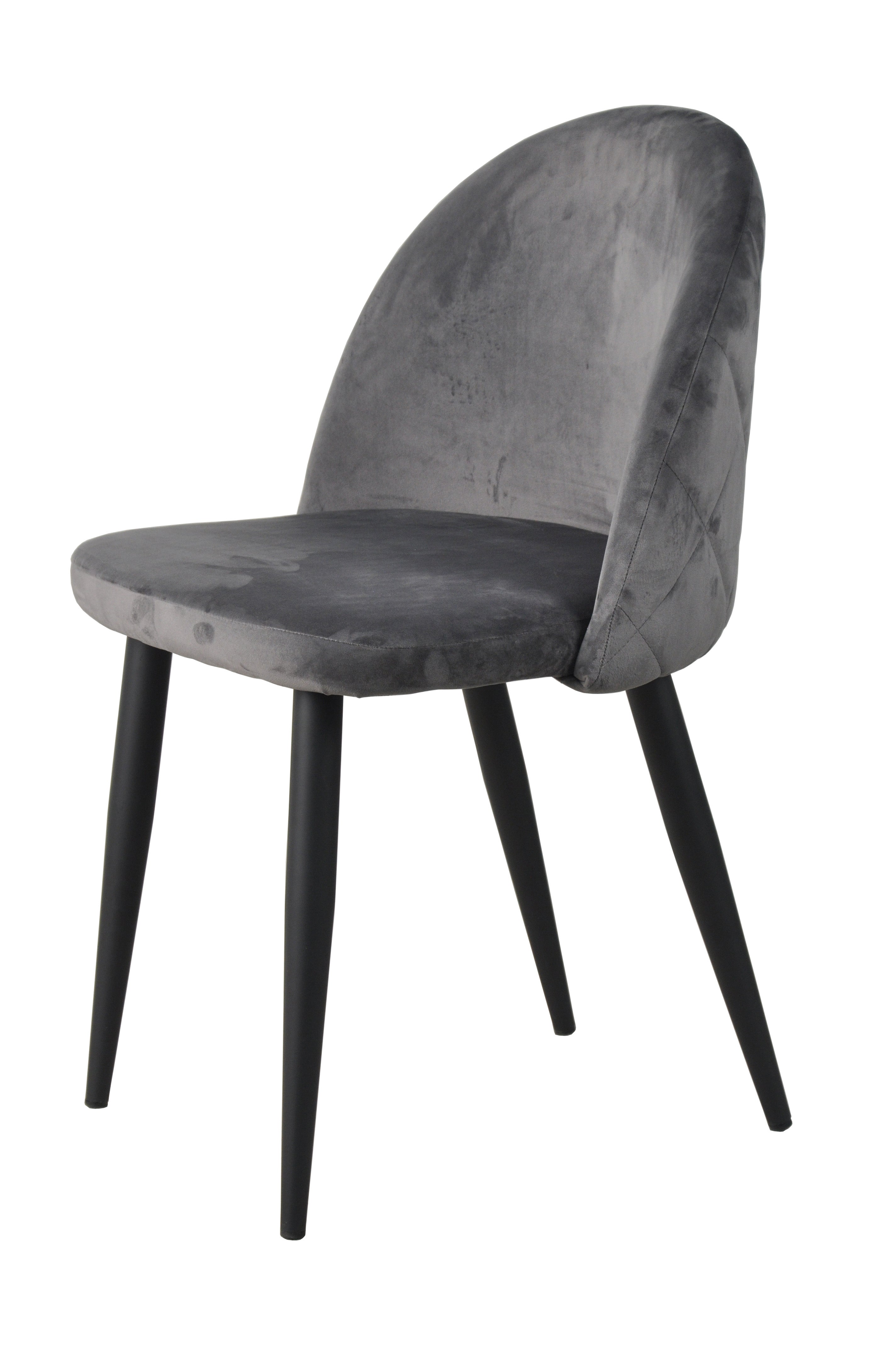 SIT&CHAIRS Stuhl, 2er-Set – Gestell schwarz, Bezug dunkelgrau – Bild 2