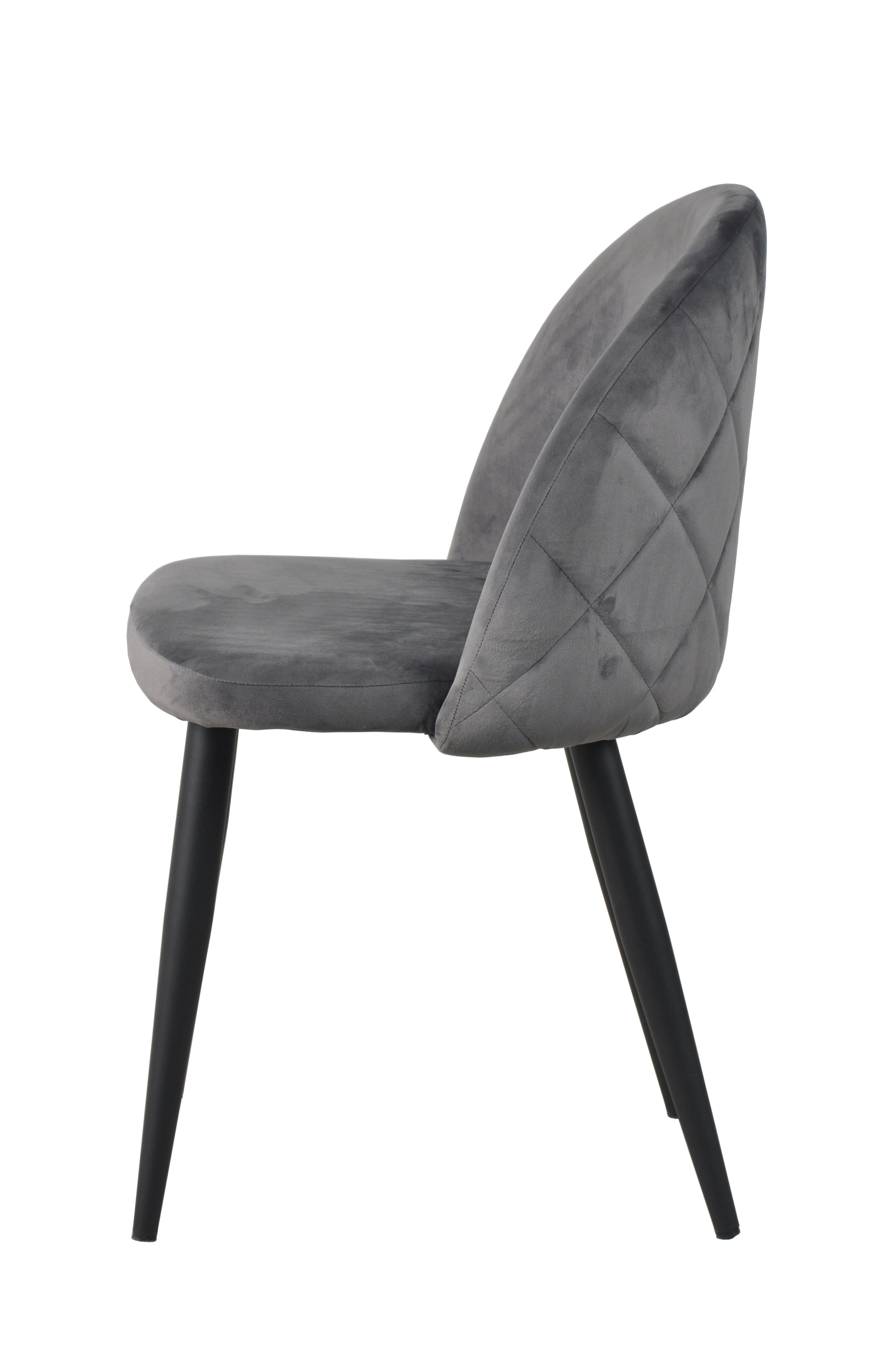 SIT&CHAIRS Stuhl, 2er-Set – Gestell schwarz, Bezug dunkelgrau – Bild 3