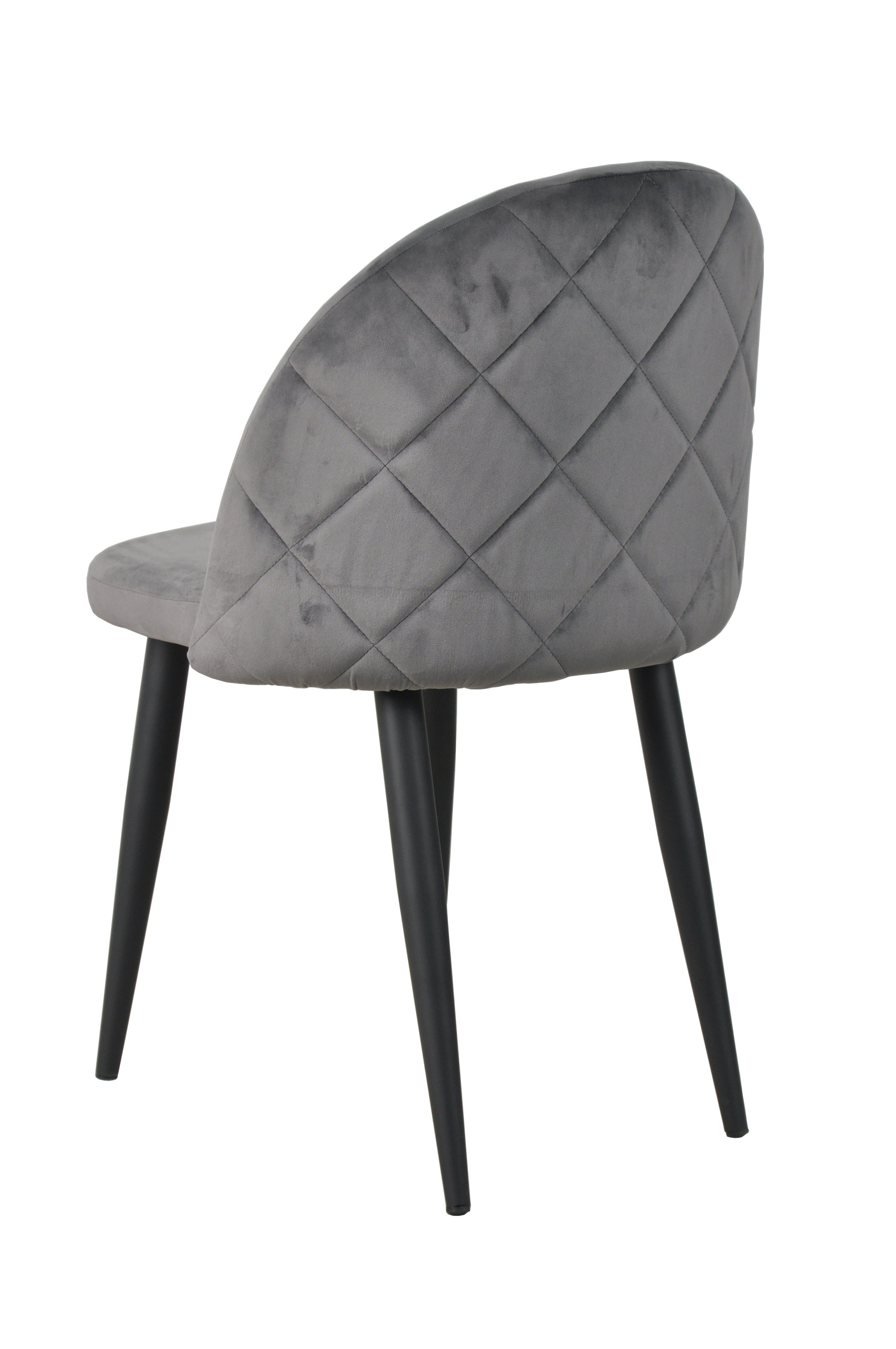 SIT&CHAIRS Stuhl, 2er-Set – Gestell schwarz, Bezug dunkelgrau – Bild 4