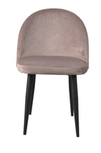SIT&CHAIRS Stuhl, 2er-Set – Gestell schwarz, Bezug altrosa