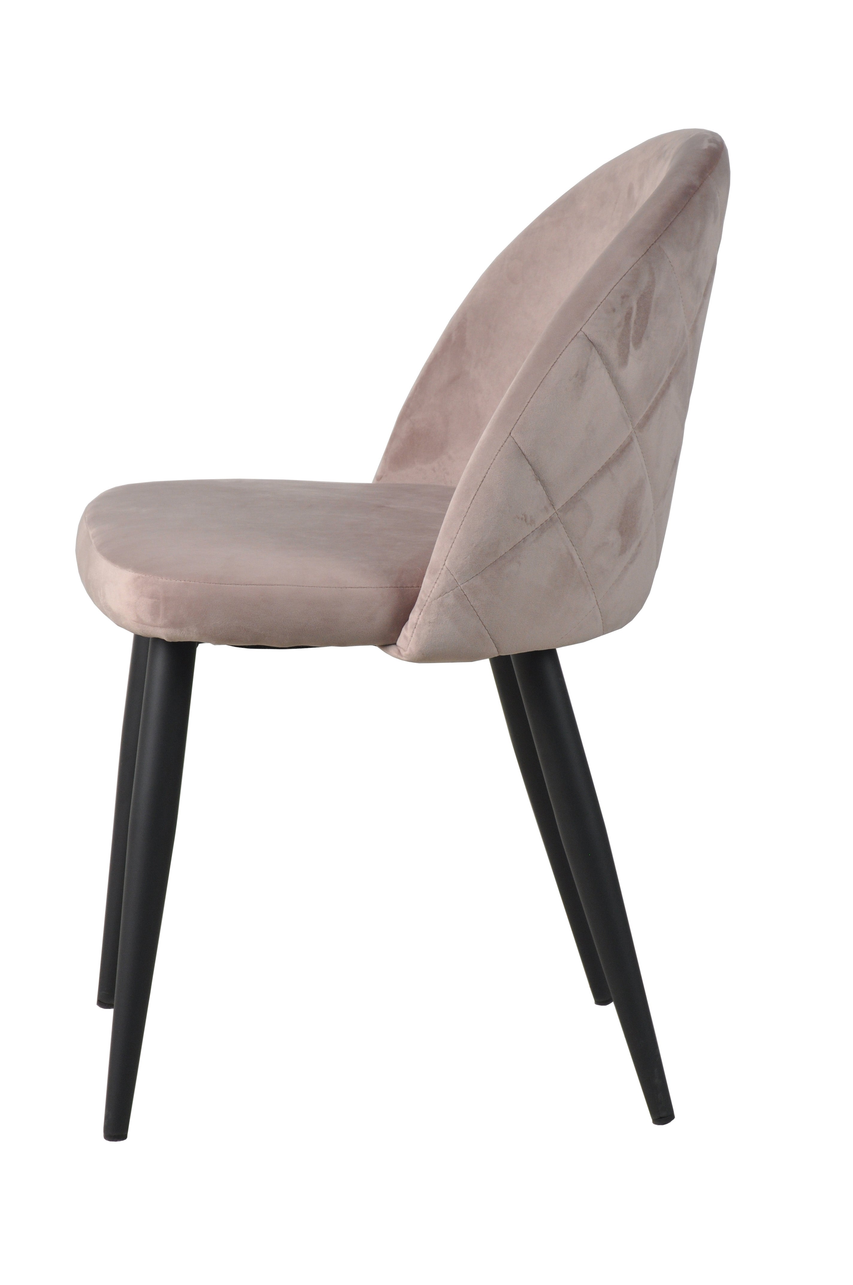 SIT&CHAIRS Stuhl, 2er-Set – Gestell schwarz, Bezug altrosa – Bild 4
