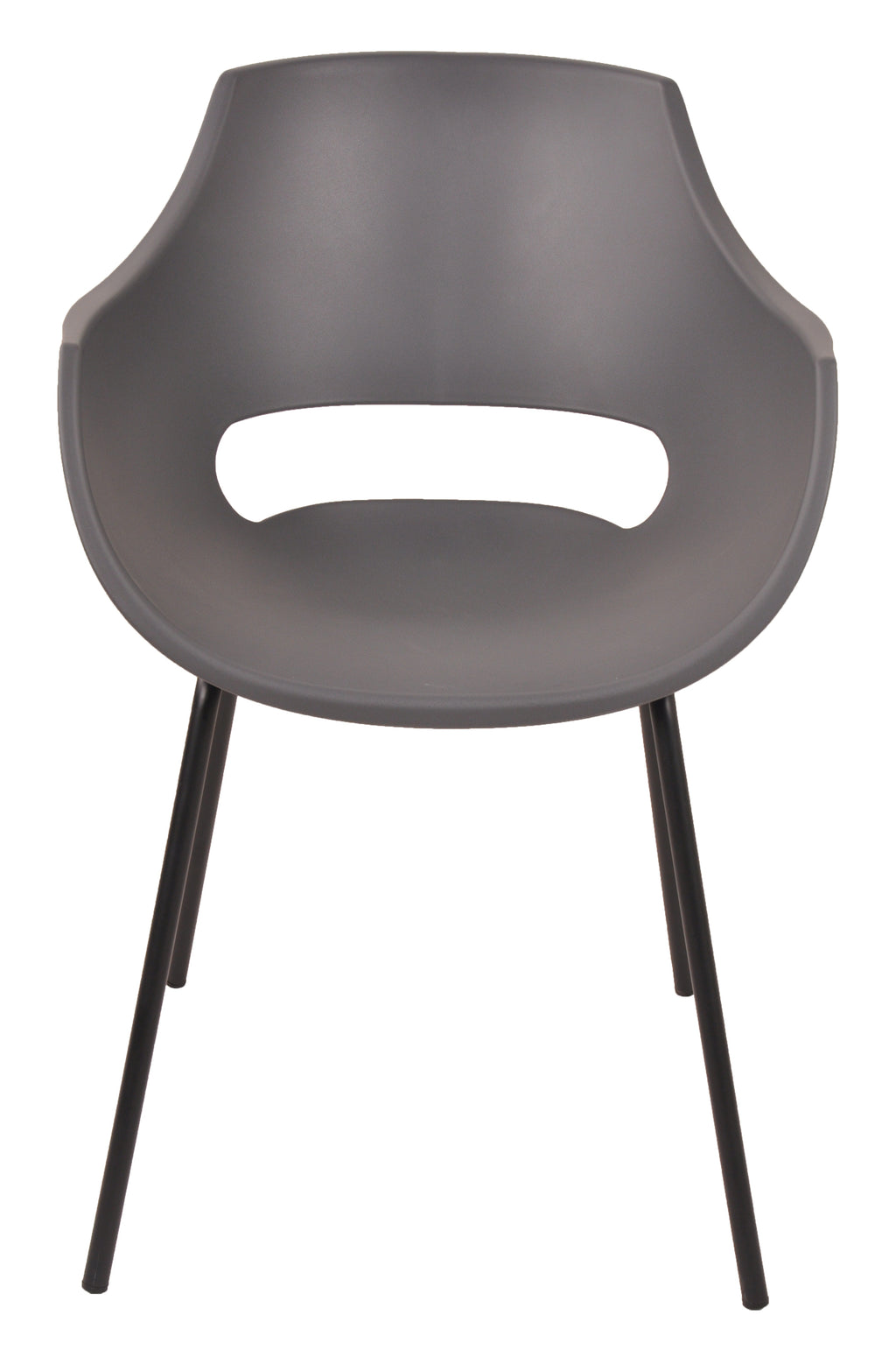 SIT&CHAIRS Stuhl, 2er-Set – Sitz grau, Beine schwarz