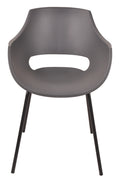 SIT&CHAIRS Stuhl, 2er-Set – Sitz grau, Beine schwarz