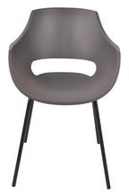 SIT&CHAIRS Stuhl, 2er-Set – Sitz grau, Beine schwarz