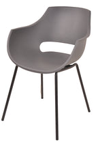 SIT&CHAIRS Stuhl, 2er-Set – Sitz grau, Beine schwarz – Bild 2