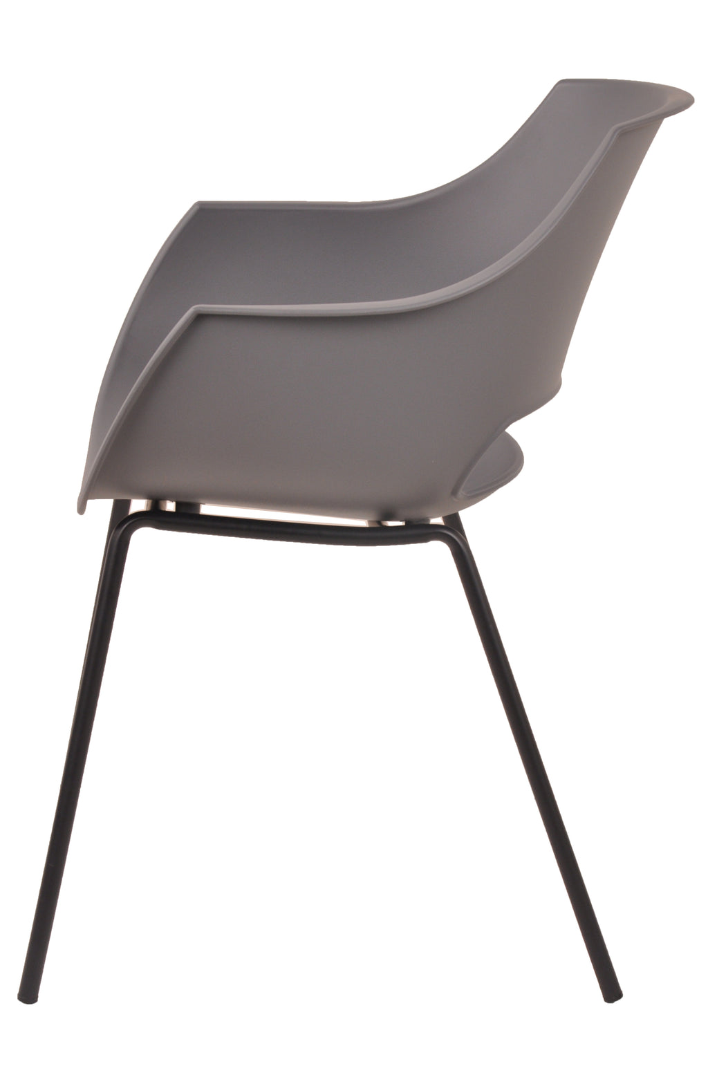 SIT&CHAIRS Stuhl, 2er-Set – Sitz grau, Beine schwarz – Bild 3