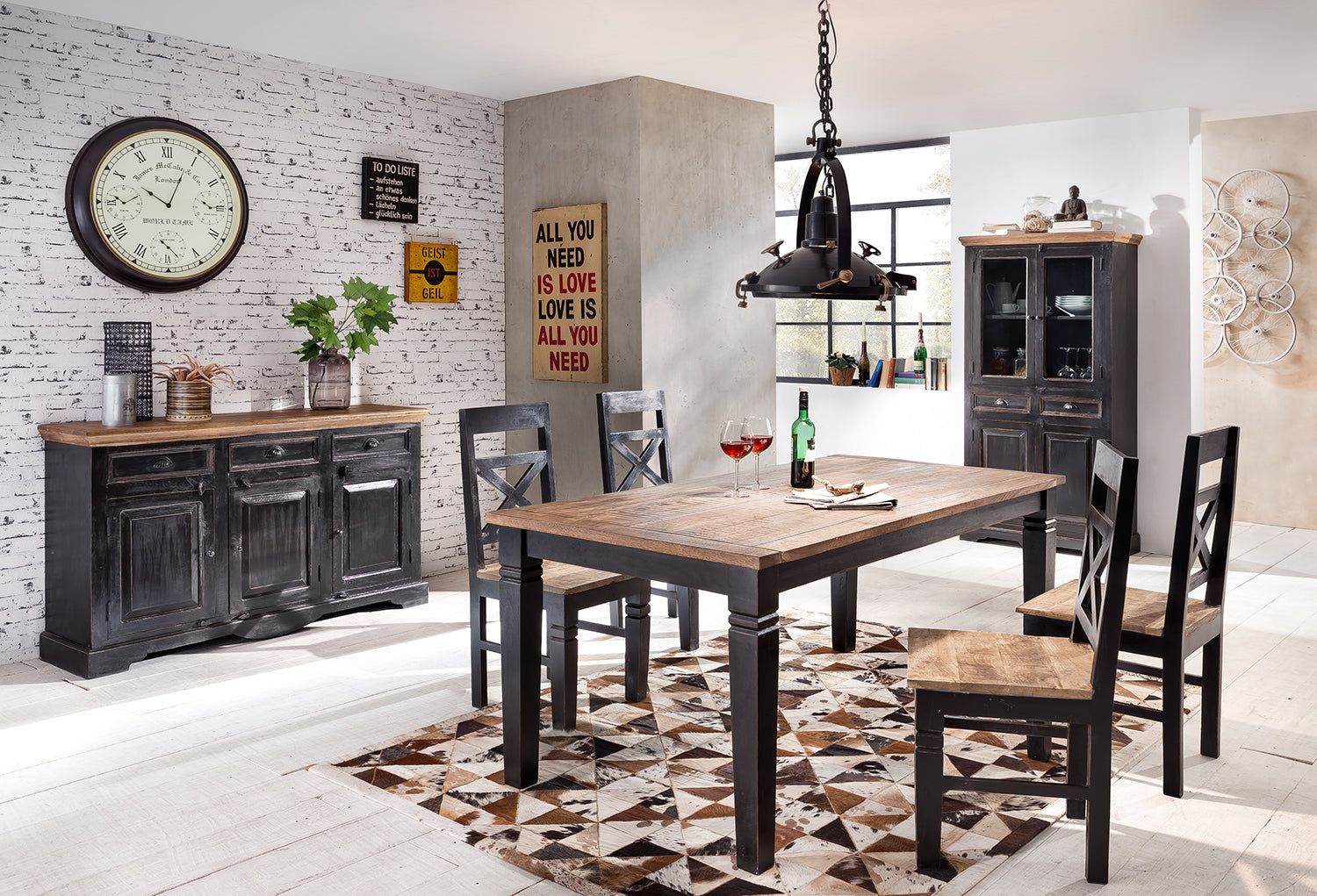 CORSICA Tisch – Schwarz mit honigfarbiger Platte – Bild 3