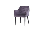 SIT&CHAIRS Armlehnstuhl, 2er-Set – Gestell schwarz, Bezug dunkelgrau – Bild 2
