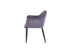 SIT&CHAIRS Armlehnstuhl, 2er-Set – Gestell schwarz, Bezug dunkelgrau – Bild 3