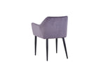 SIT&CHAIRS Armlehnstuhl, 2er-Set – Gestell schwarz, Bezug dunkelgrau – Bild 4