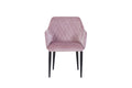 SIT&CHAIRS Armlehnstuhl, 2er-Set – Gestell schwarz, Bezug altrosa