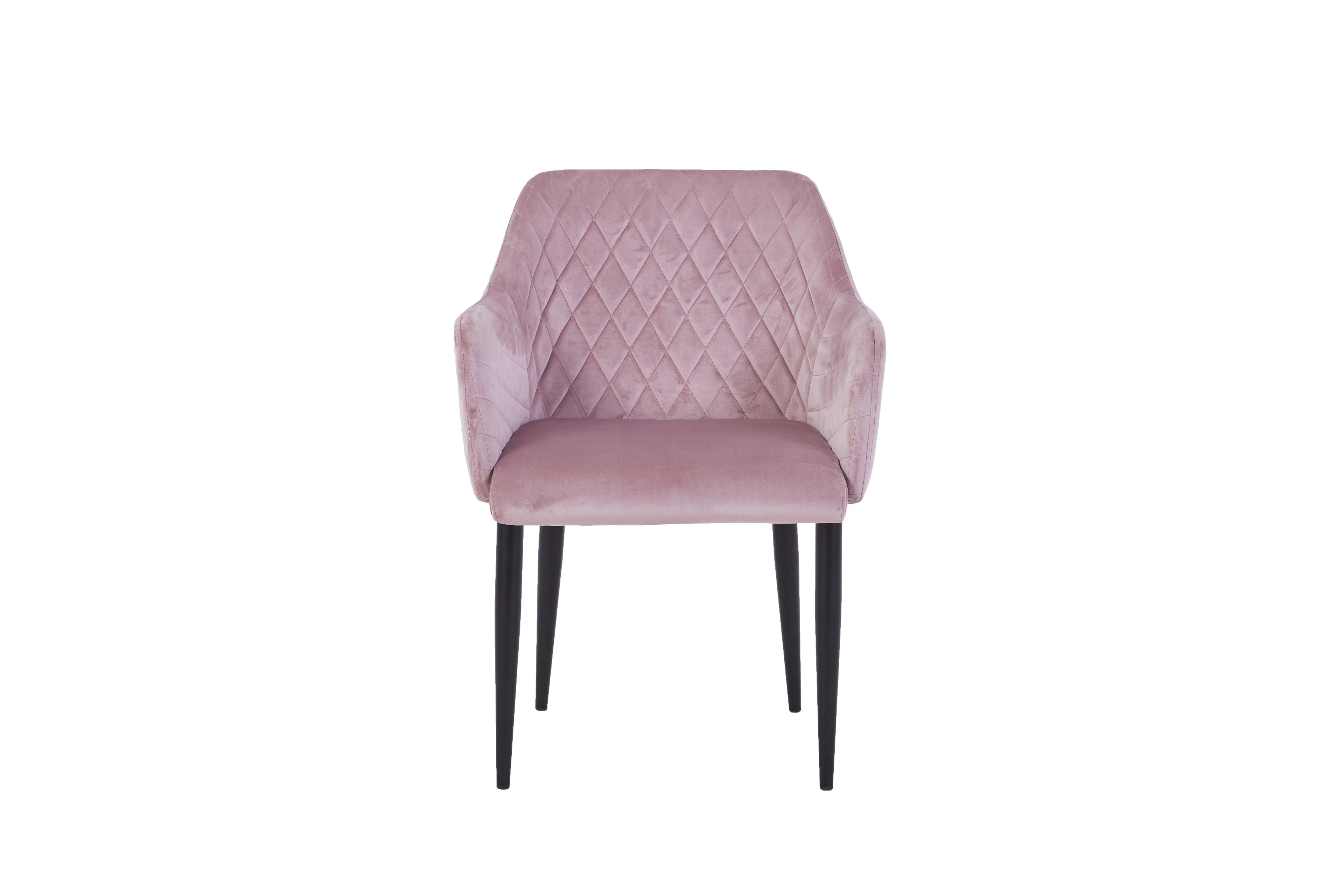 SIT&CHAIRS Armlehnstuhl, 2er-Set – Gestell schwarz, Bezug altrosa