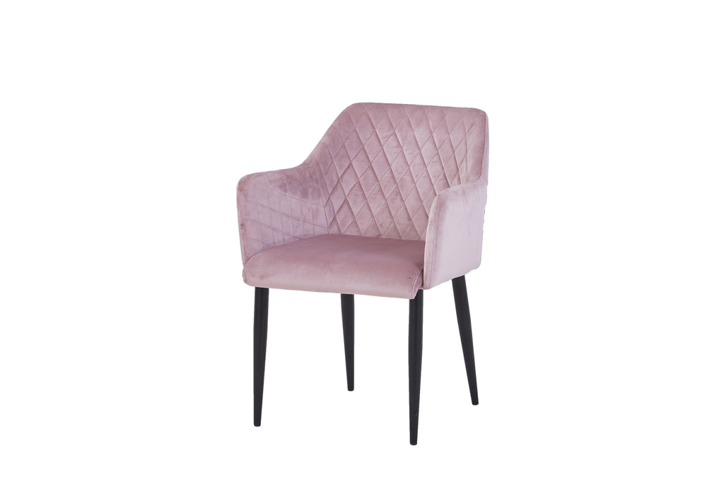SIT&CHAIRS Armlehnstuhl, 2er-Set – Gestell schwarz, Bezug altrosa – Bild 2