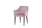 SIT&CHAIRS Armlehnstuhl, 2er-Set – Gestell schwarz, Bezug altrosa – Bild 2