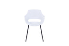 SIT&CHAIRS Stuhl, 2er-Set – Sitz weiß, Beine schwarz