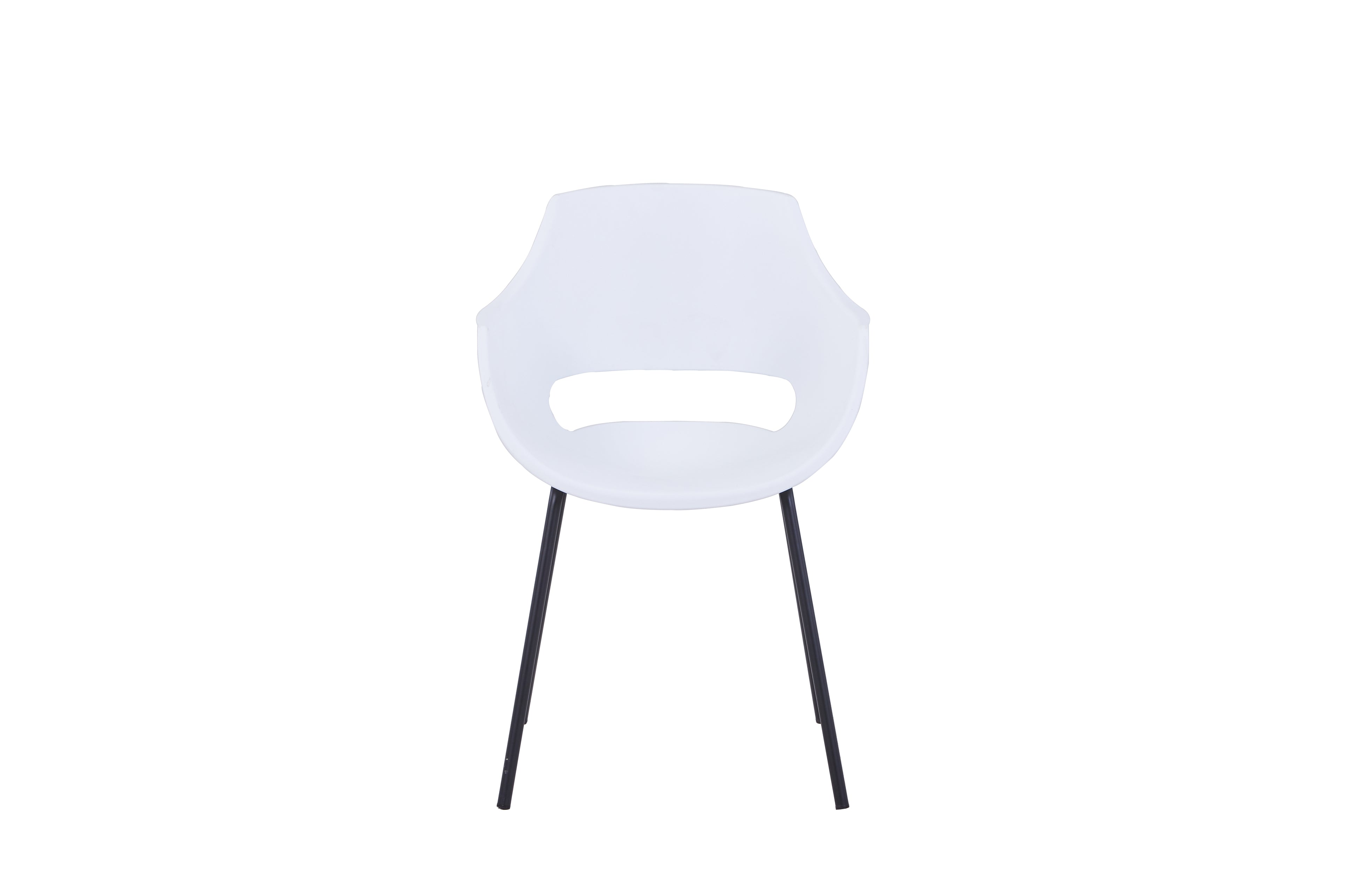 SIT&CHAIRS Stuhl, 2er-Set – Sitz weiß, Beine schwarz