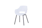 SIT&CHAIRS Stuhl, 2er-Set – Sitz weiß, Beine schwarz – Bild 2