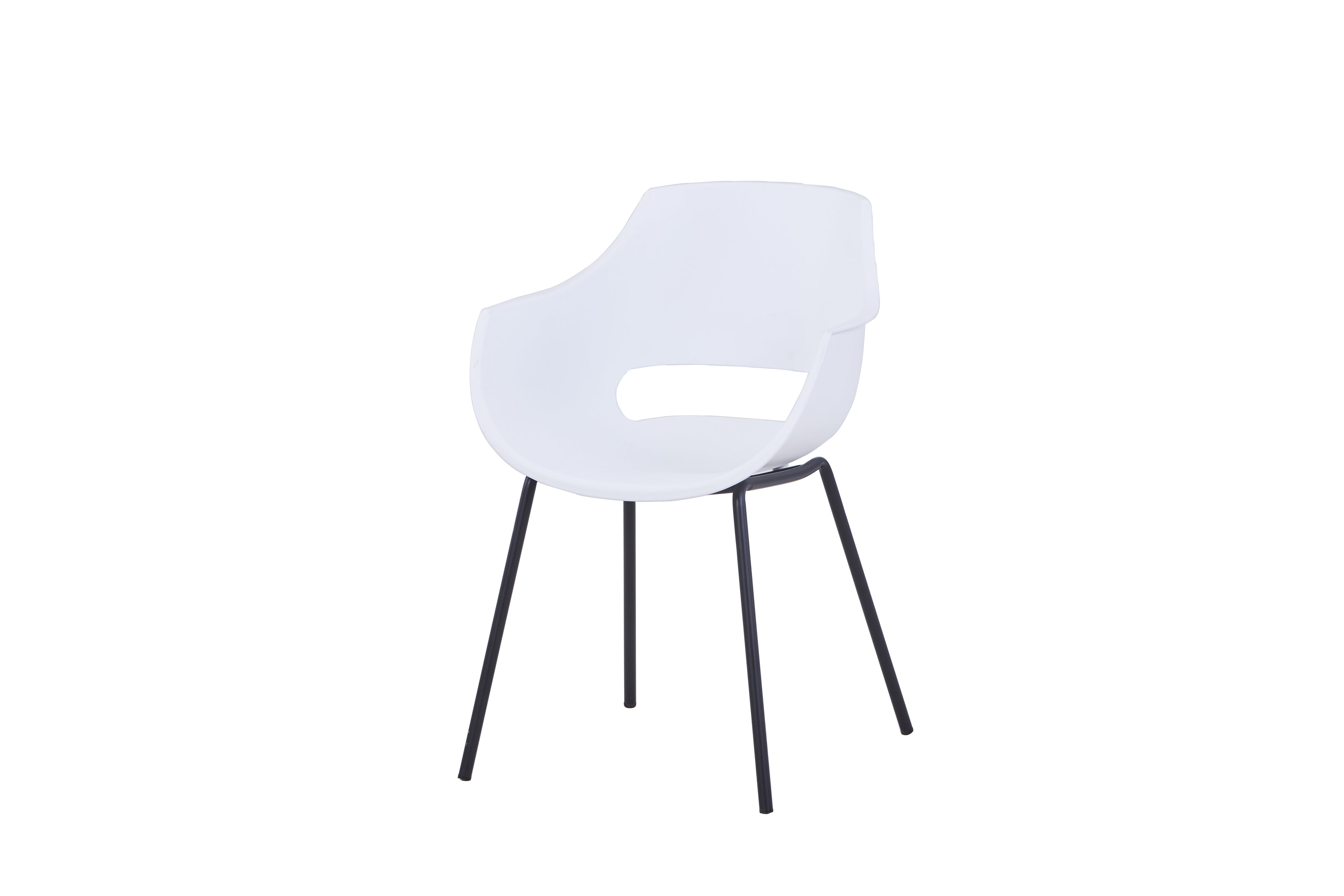 SIT&CHAIRS Stuhl, 2er-Set – Sitz weiß, Beine schwarz – Bild 2