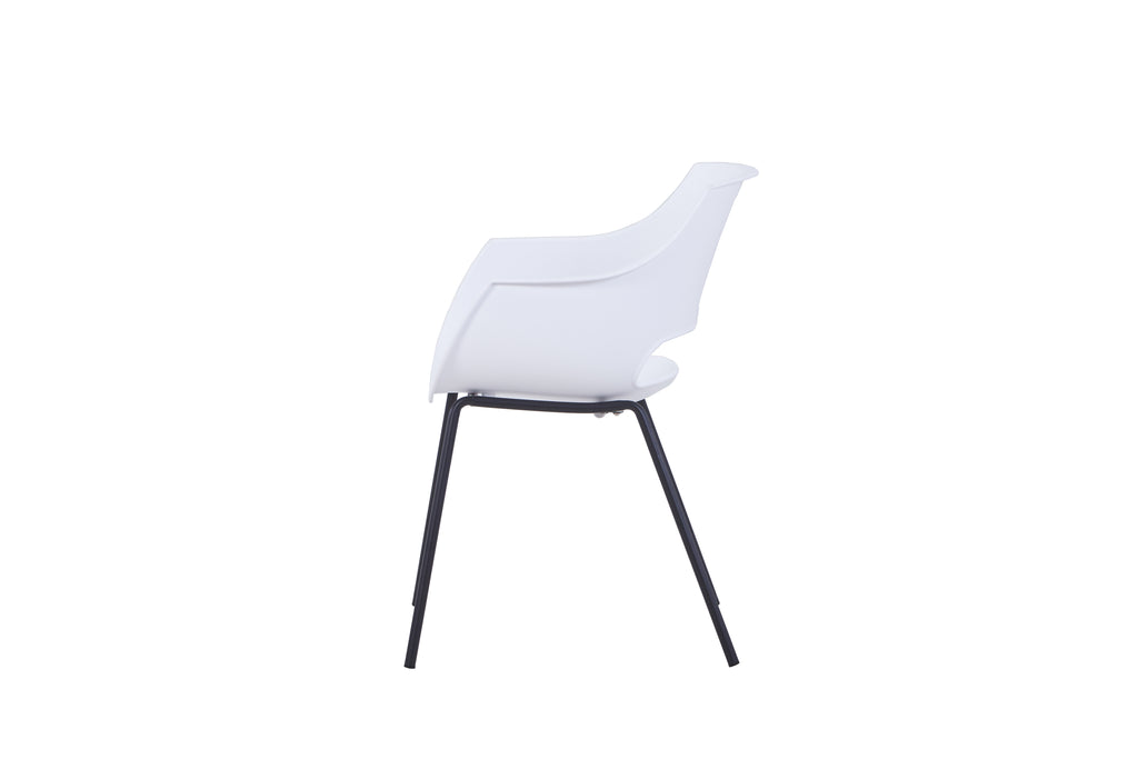 SIT&CHAIRS Stuhl, 2er-Set – Sitz weiß, Beine schwarz – Bild 3