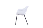 SIT&CHAIRS Stuhl, 2er-Set – Sitz weiß, Beine schwarz – Bild 3