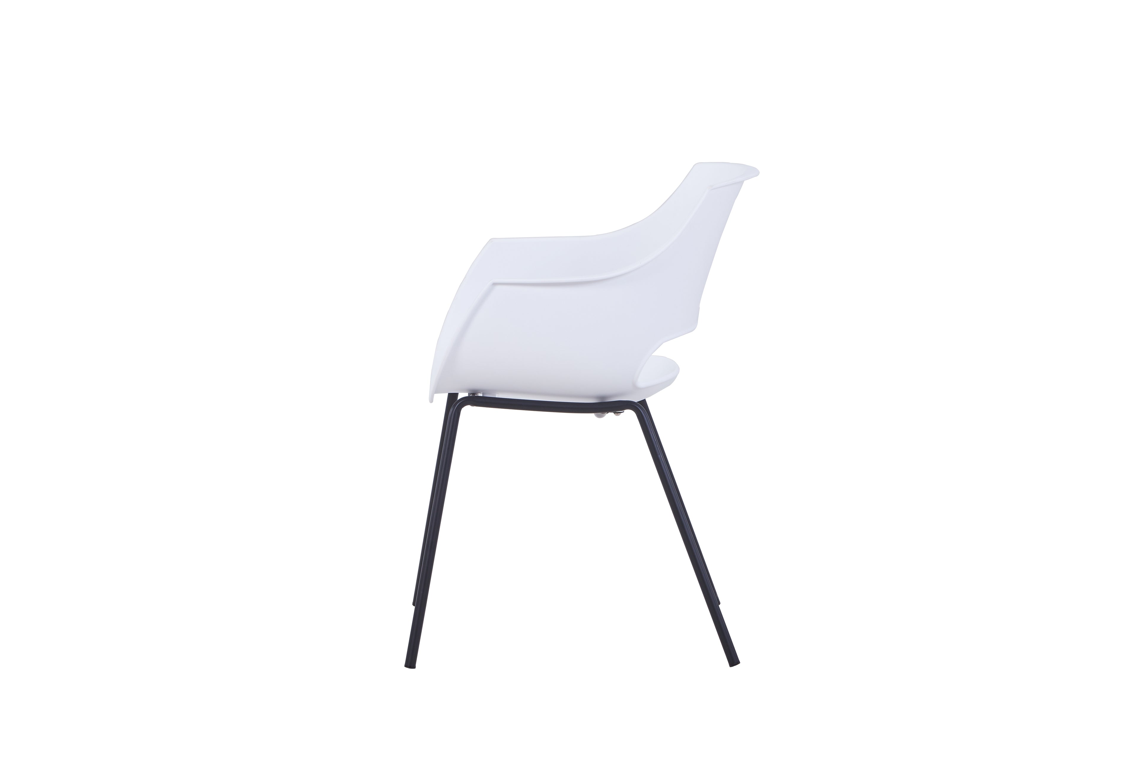 SIT&CHAIRS Stuhl, 2er-Set – Sitz weiß, Beine schwarz – Bild 3